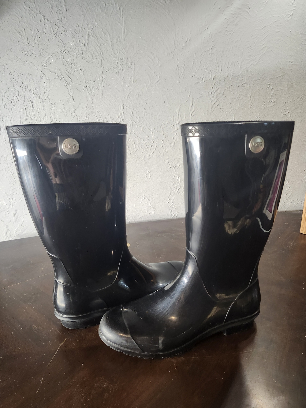 UGG Women's Black Waterproof Rain Boots